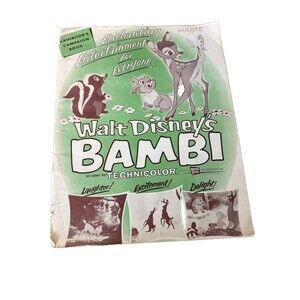 1957 Walt Disney Bambi Exhibitor Campaign Book MASTER Buena Vista Pressbook Rare